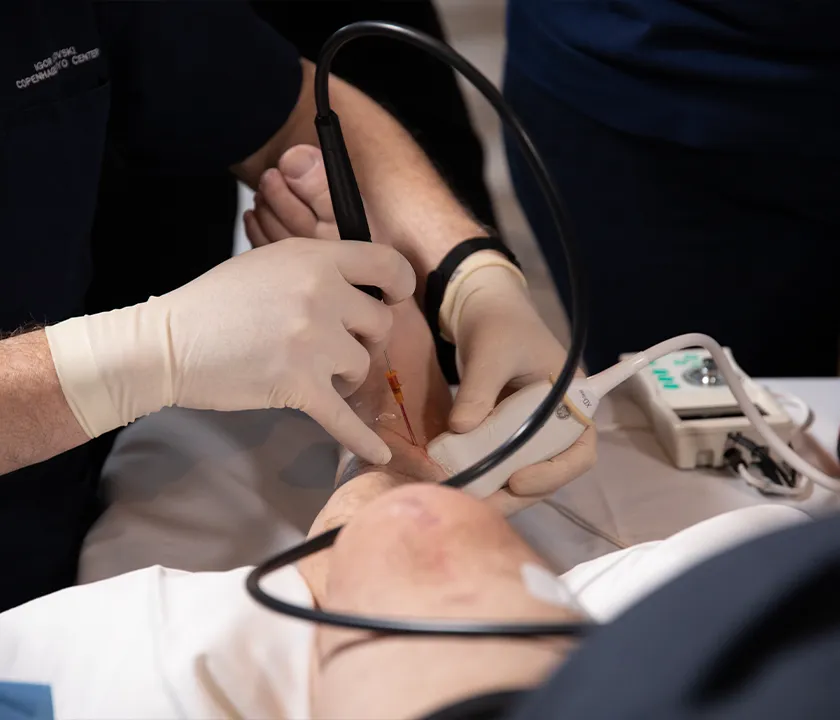 Hands-on ultrasound-guided procedure
